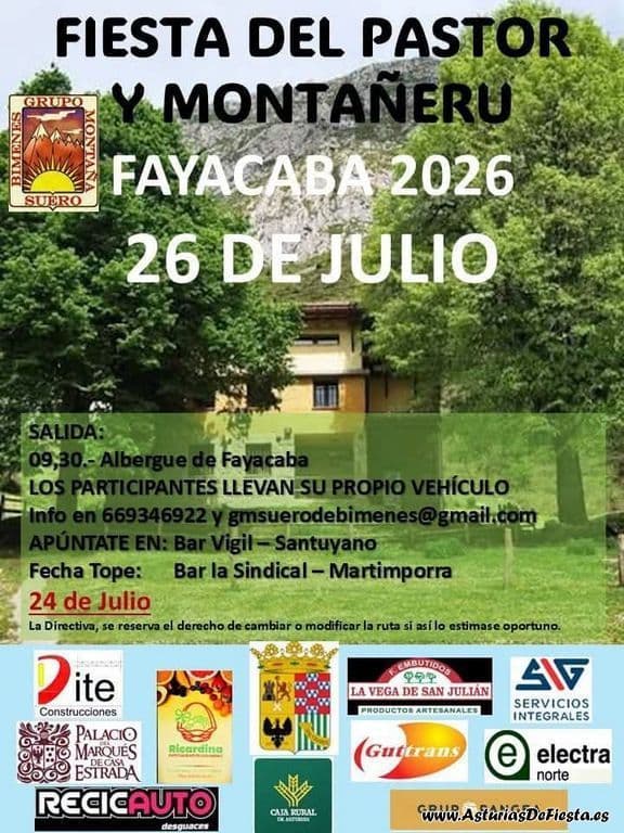 Cartel de Fiesta del Pastor y Montañeru