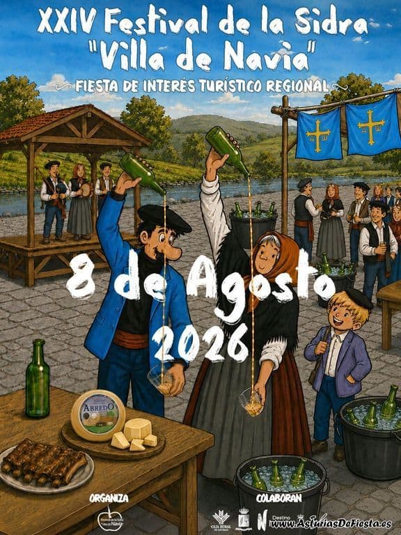Cartel de XXIV Festival de la Sidra "Villa de Navia"